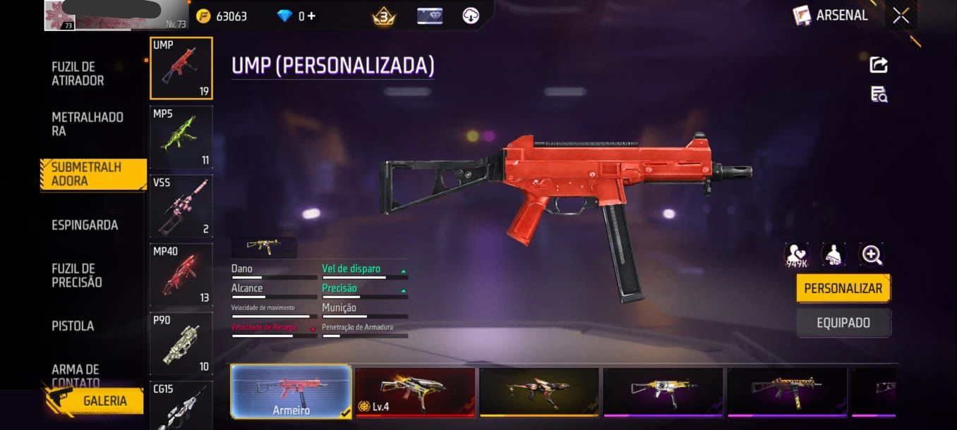 Conta Free Fire - 2 Anjos GEMADA