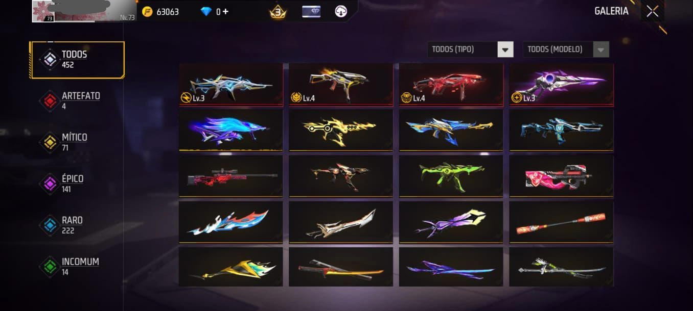 Conta Free Fire - 2 Anjos GEMADA